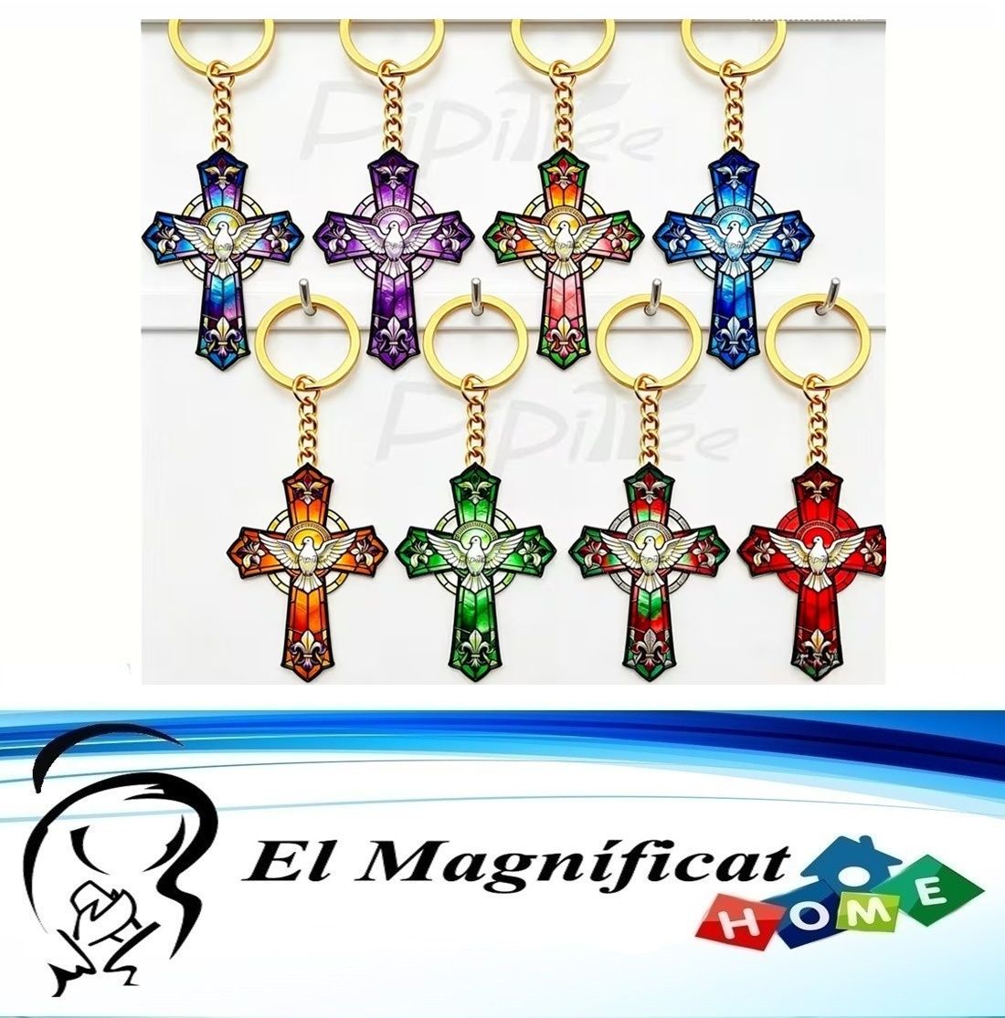 LLAVERO PLASTICO ESPIRITU SANTO