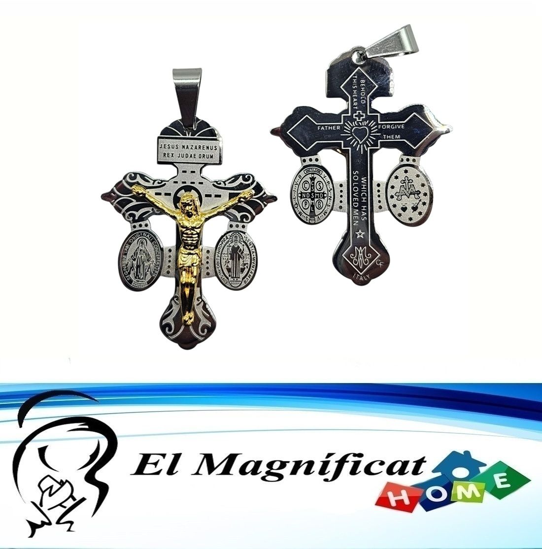 CRUZ DEL PERDON EN ACERO (4 CMS)