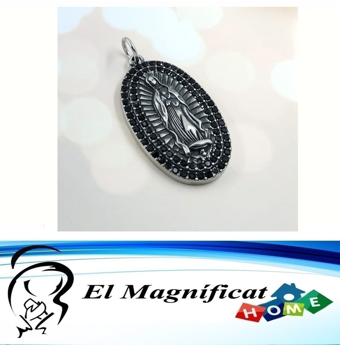 DIJE EN ACERO VIRGEN DE GUADALUPE (5 CMS)
