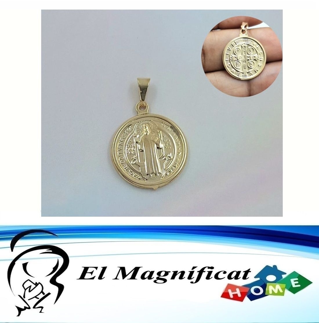 DIJE ENCHAPADO MEDALLA DE SAN BENITO