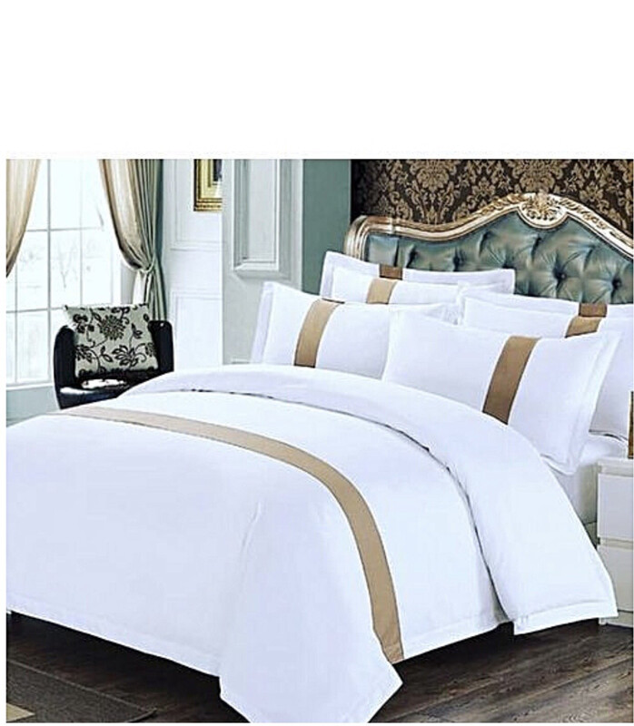 Egyptian Cotton White Bedspread And Pillow Cases