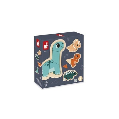 4 Puzzles Évolutifs Dinosaures Janod