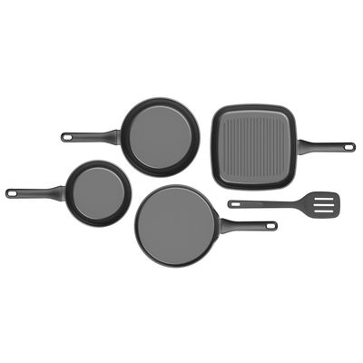Set de 4 poêles à frire antiadhésives avec spatule