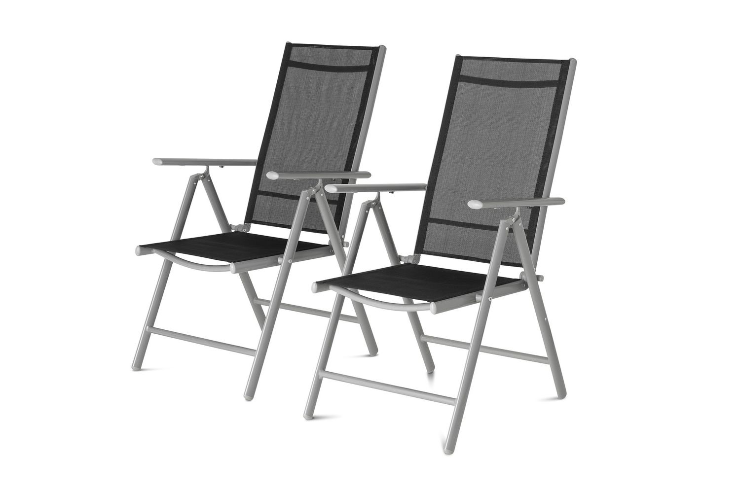 Lot de 2 chaises de jardin pliantes en aluminium – Modèle 909
