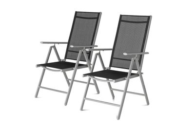 Lot de 2 chaises de jardin pliantes en aluminium – Modèle 909 Lot de 2 chaises de jardin pliantes en aluminium – Modèle 909