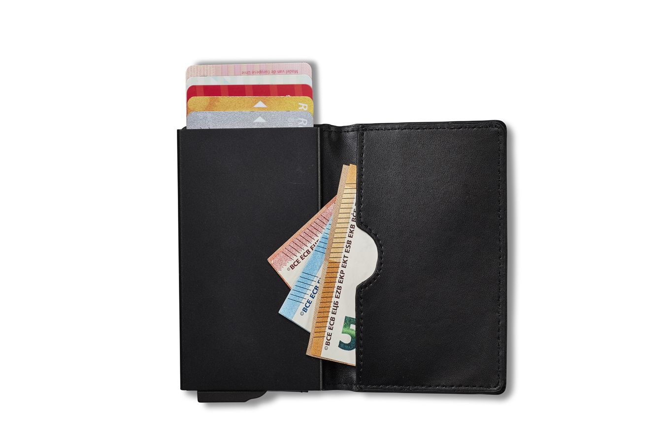 Portefeuille en cuir, Couleurs: Noir