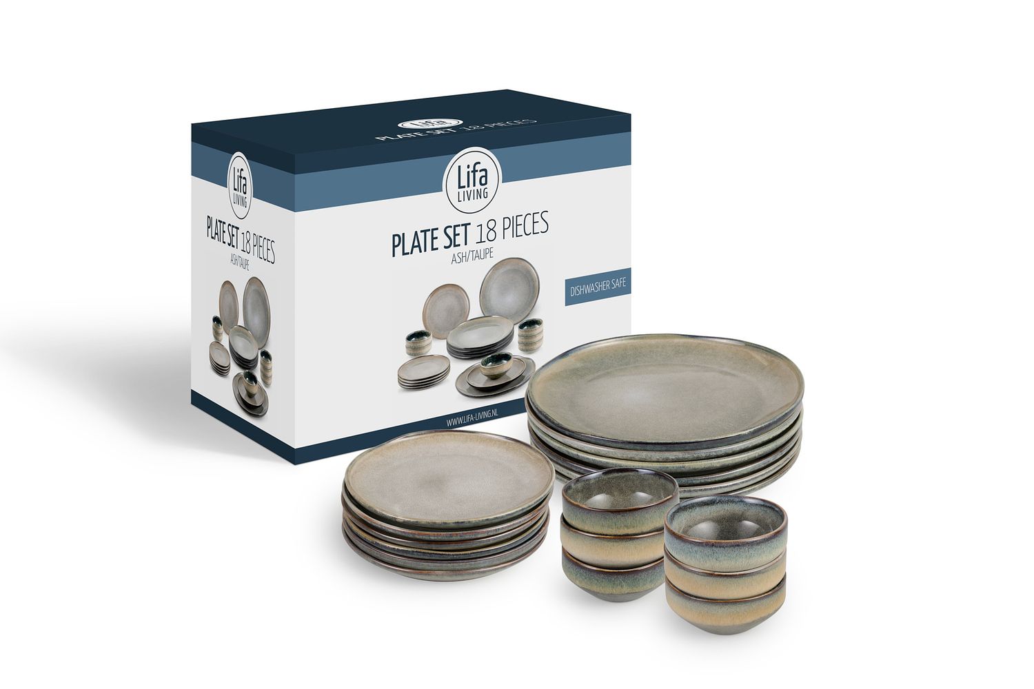 Service de 18 pièces taupe - Lifa Living