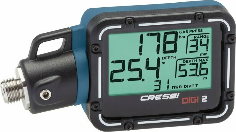 Cressi Digi 2 Blue - Digitalkonsole (Finimeter Digital) Cressi Digi 2 Blue - Digitalkonsole (Finimeter Digital)