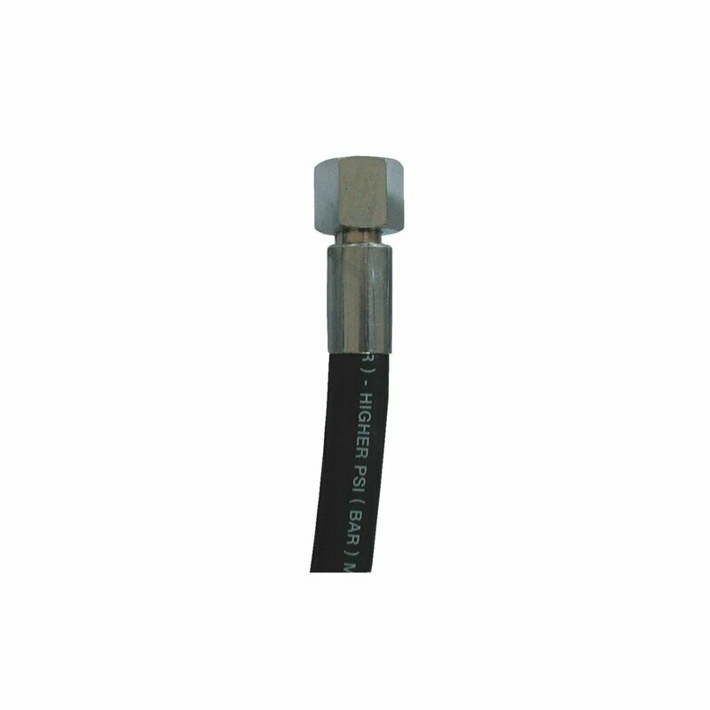 Standard Mitteldruckschlauch Gummi Schwarz UNF 3/8" 72 und 100 cm