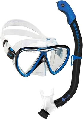 Cressi Maskenset Ikarus + Orion Dry Clear/Black/Blue