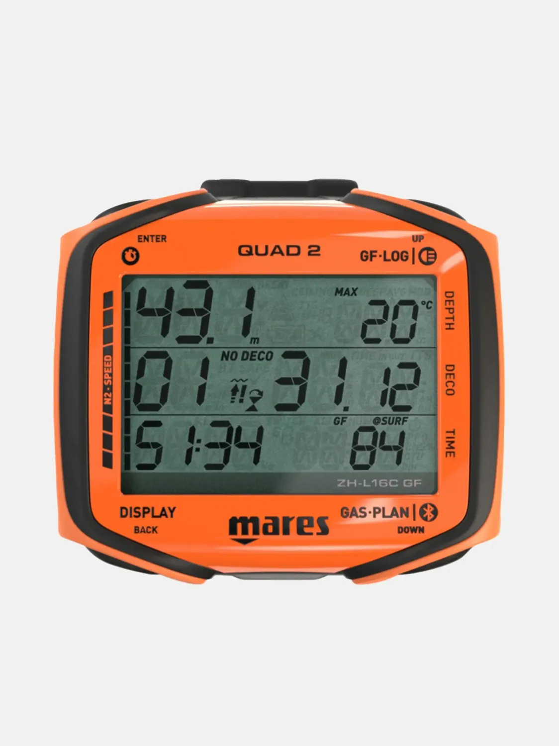 Tauchcomputer Mares Quad 2 Orange Tauchcomputer Mares Quad 2 Orange