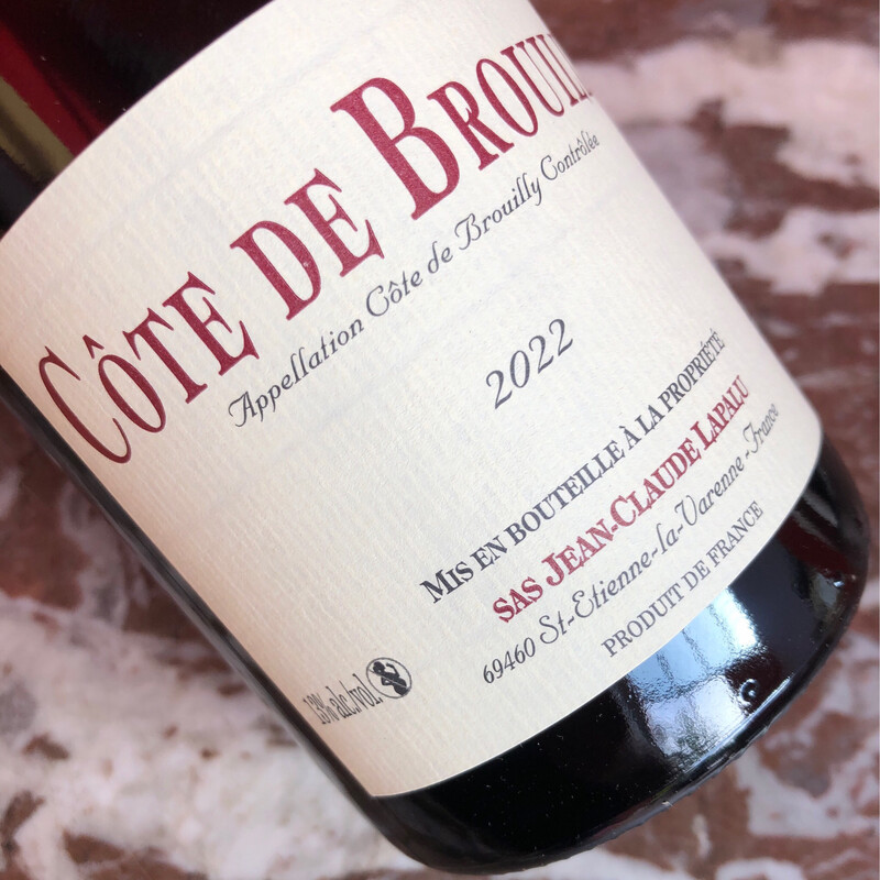 Jean-Claude Lapalu, Côte de Brouilly 2022
