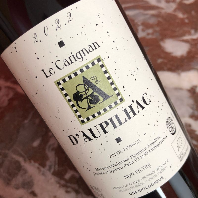 Aupilhac, Vin de France, Le Carignan 2022