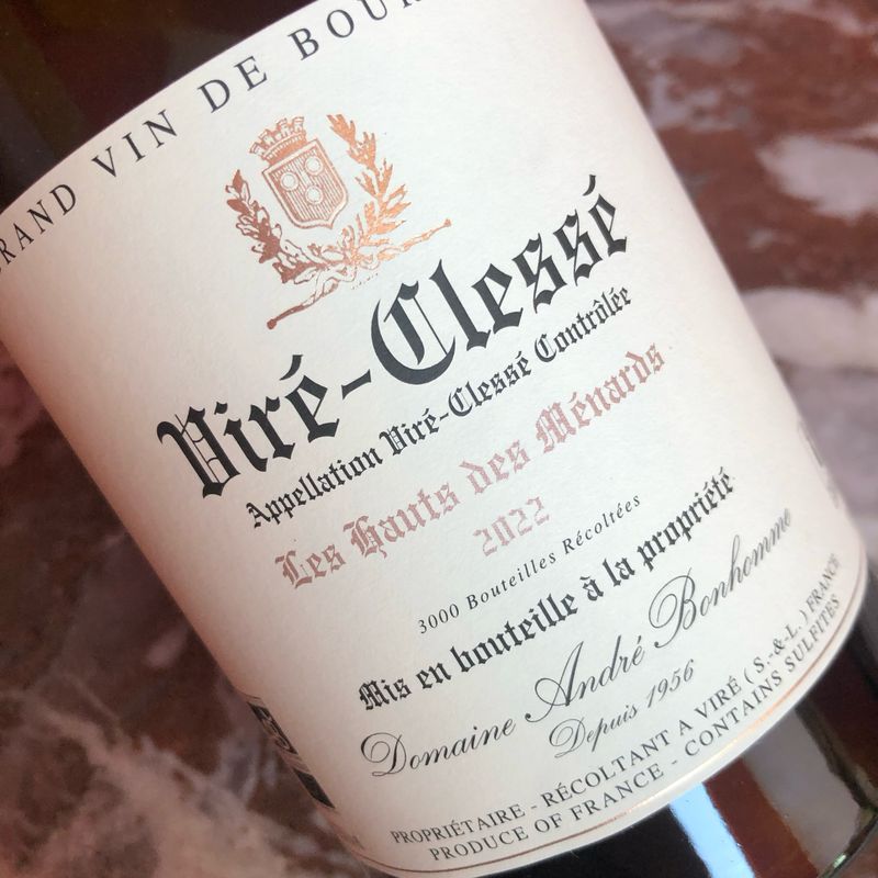 André Bonhomme, Viré-Clessé, Les Hauts des Ménards 2022