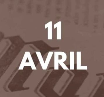 samedi 11 avril 2026