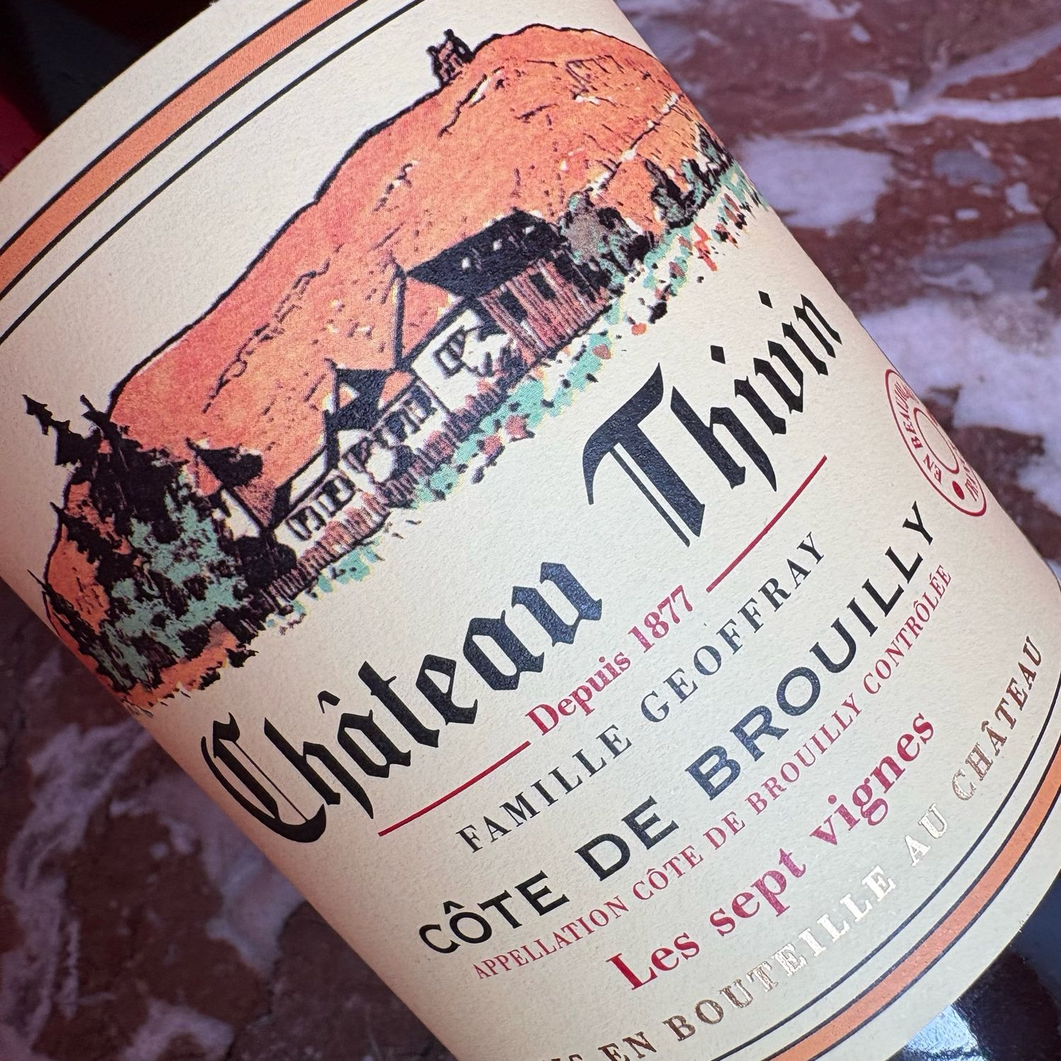 France, Château Thivin, Côte de Brouilly, Les Sept Vignes, (gamay) 2023