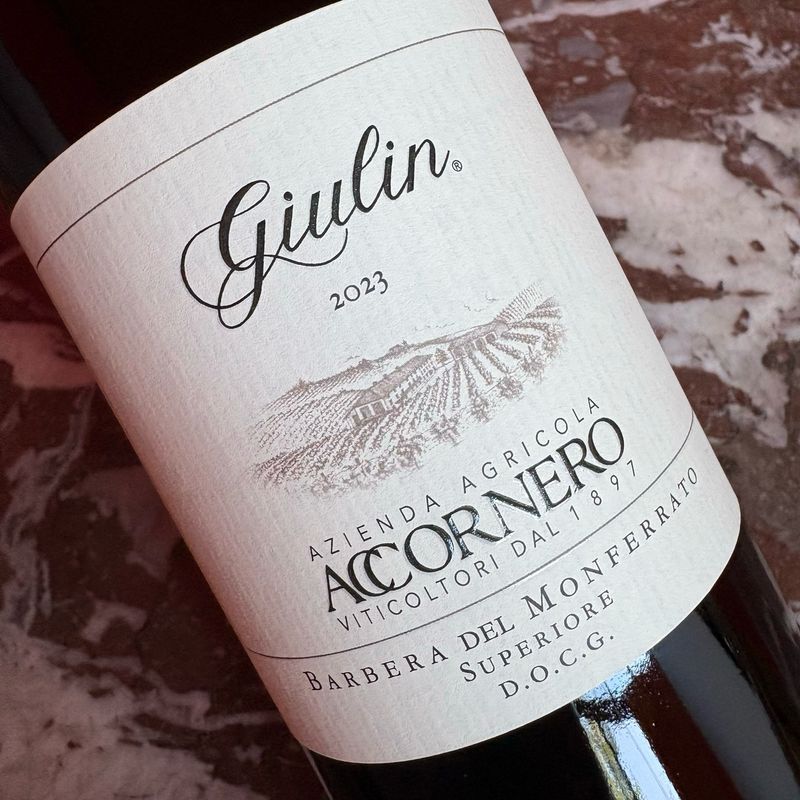 Accornero, Barbera del Monferrato Superiore, Giulin 2023