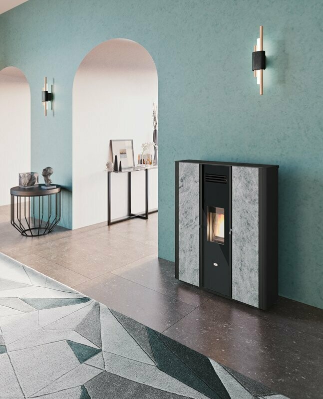 ESTUFA  DE PELLET SLIM CANALIZABLE CAROL 9,5 KW