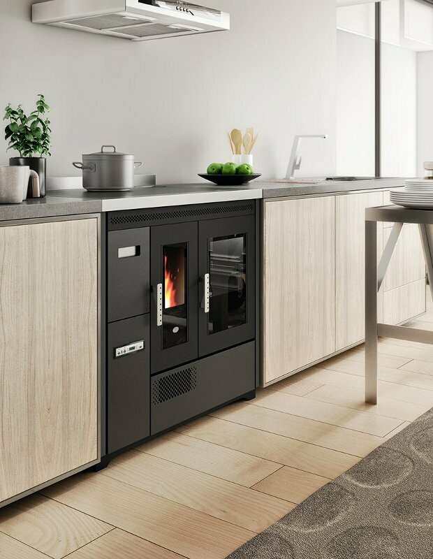 COCINA DE PELLET  CON HORNO ENRICA 9,3 kW EVA CALOR