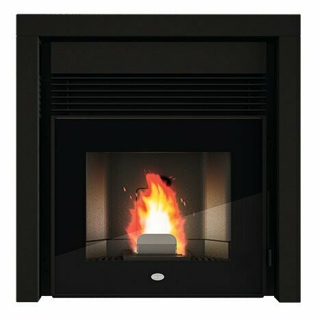 INSERTABLE DE PELLETS NEW ANDREA 11KW - EVA CALOR - CANALIZABLE EN NEGRO