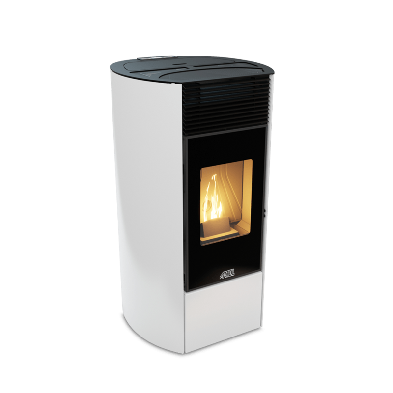 ESTUFA DE PELLETS  98 HERMETICA  REDONDA CANALIZABLE  ELEGIR POTENCIA ( 10 KW/12 KW)