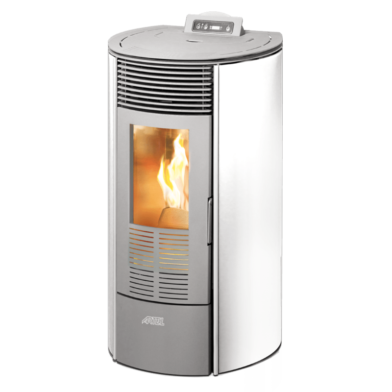 ESTUFA DE PELLET REDONDA CRISTAL  CANALIZABLE 
10,10 KW