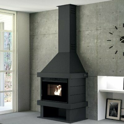 CHIMENEA METÁLICA DE PELLETS CP-170 K FM  POTENCIA MÁXIMA 11,5 KW