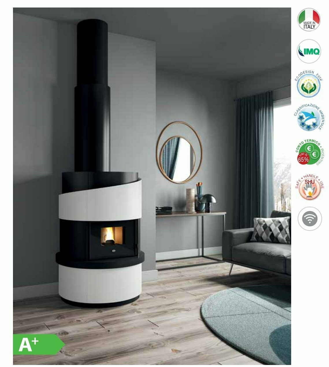 ESTUFA DE PELLET DANTE  7,3KW