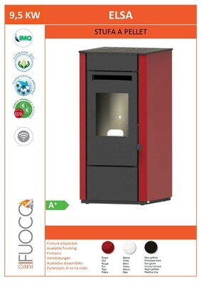 ESTUFA DE PELLETS ELSA NEW   9,5 KW PUNTO FUOCO