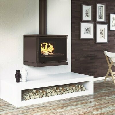 ESTUFA DE LEÑA M-170  FM POTENCIA MÁXIMA 17KW