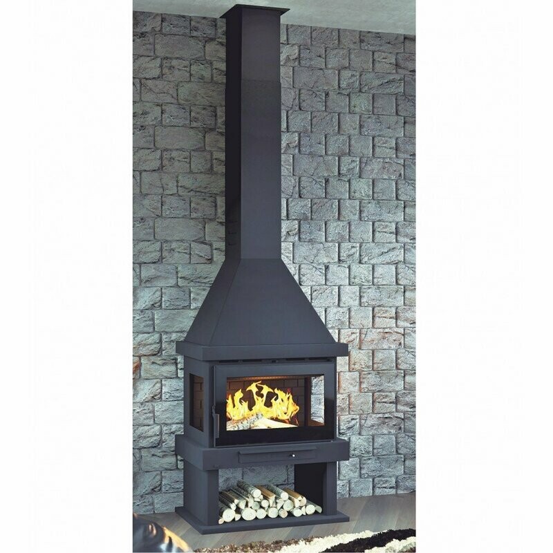 CHIMENEA DE LEÑA MODELO  C-303 FM 14KW