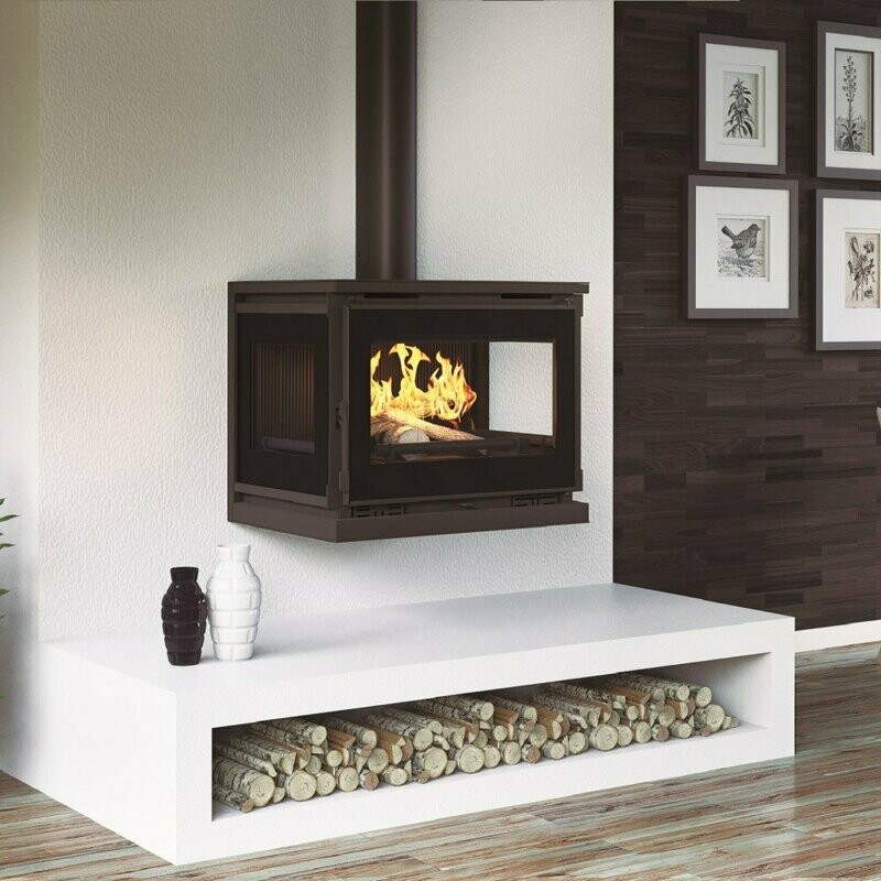 ESTUFA DE LEÑA PARA COLGAR MODELO M-173  FM  POTENCIA MÁXIMA 17KW