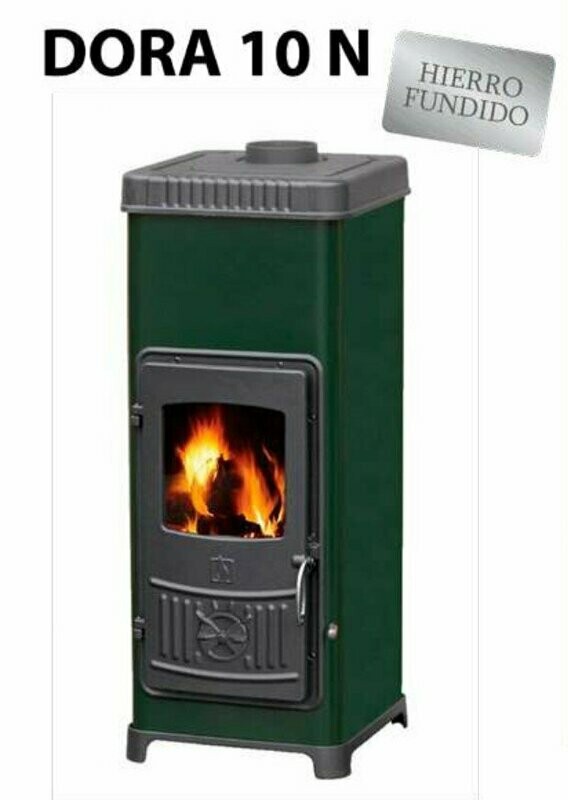 ESTUFA DE LEÑA MODELO DORA 10  FUNDICION 9 KW EIDER