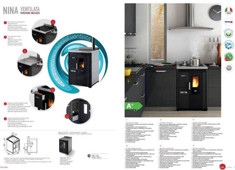 COCINA DE PELLET NINA INCASSO 7,5 KW