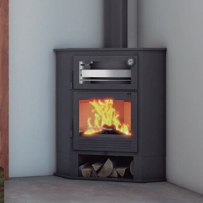 ESTUFA DE LEÑA  MODELO CH-8 R FM  POTENCIA MÁXIMA 12KW