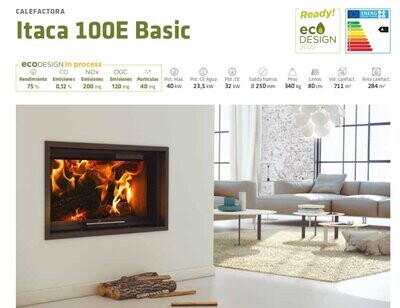 INSERTABLE CALEFACTORA LEÑA ITACA 100E BASIC