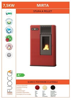 ESTUFA DE PELLETS PASILLO MIRTA 7,5 KW