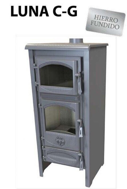 ESTUFA DE LEÑA MODELO LUNA C-G 6,5 KW EIDER
