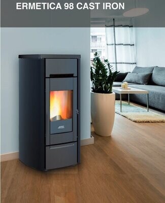 ESTUFA DE PELLET HERMETICA 98 CAST IRON 8 KW