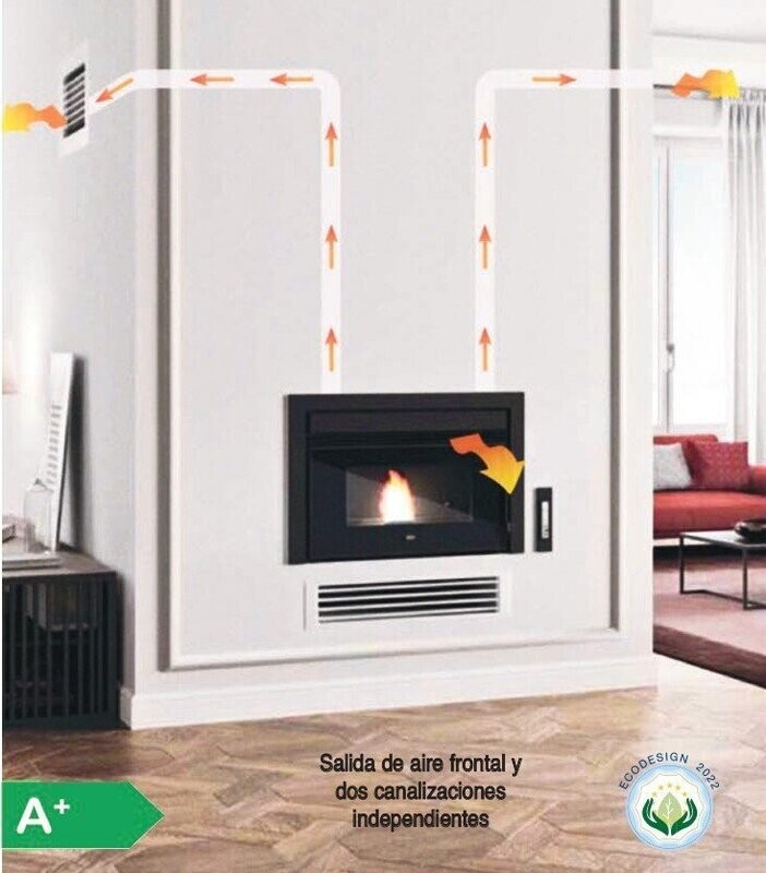 INSERTABLE DE PELLET DOBLE CANALIZACION 12,4 KW FABRICALOR