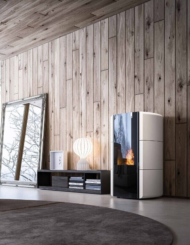 Estufa de pellets curvy 9 kw