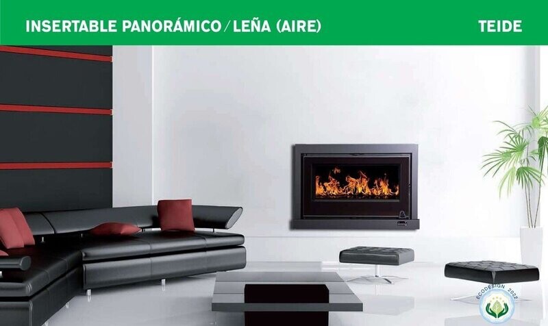 INSERTABLE DE LEÑA PANORAMICO TEIDE 19,5 KW / DF 90 FABRILOR