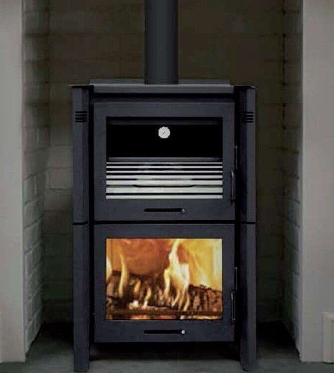 Estufa de leña angola con horno 11,6 kw