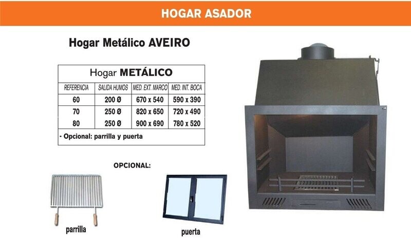 HOGAR ASADOR LEÑA 60 AVEIRO