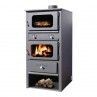 ESTUFA DE LEÑA EN ACERO AMALFI HORNO DE 11 KW ¡ULTIMA UNIDAD!