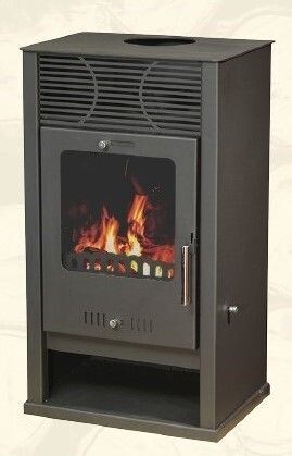 ESTUFA DE LEÑA CON CÁMARA DE COMBUSTIÓN DE FUNDICIÓN DE 10 KW