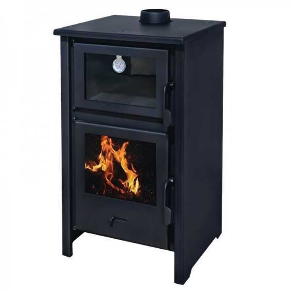 ESTUFA DE LEÑA QUARTZ CON HORNO 12,4KW EIDER