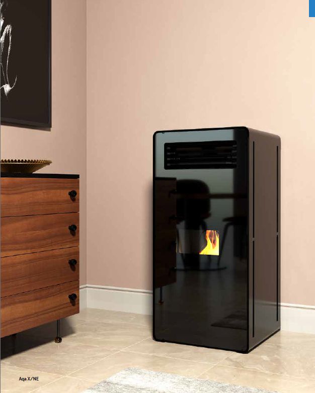 Estufa de pellets  aqax potencias  7,6 kw 9,5 kw