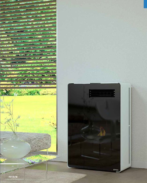 Estufa de pellets FIT I X potencias 7,6 kw y 9,5 kw