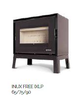 Estufa de leña inux free xlp potencias 7,5 kw,8 kw, 9,9 kw